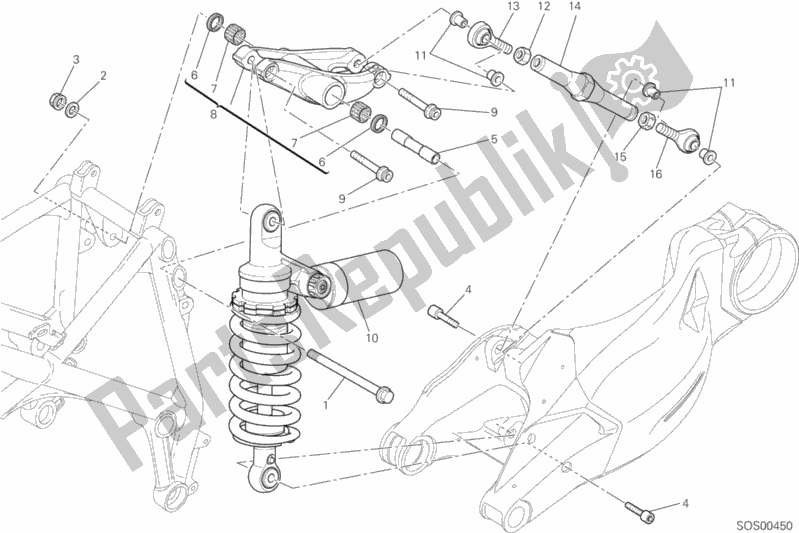 Todas las partes para Amortiguador Trasero de Ducati Streetfighter S 1100 2013